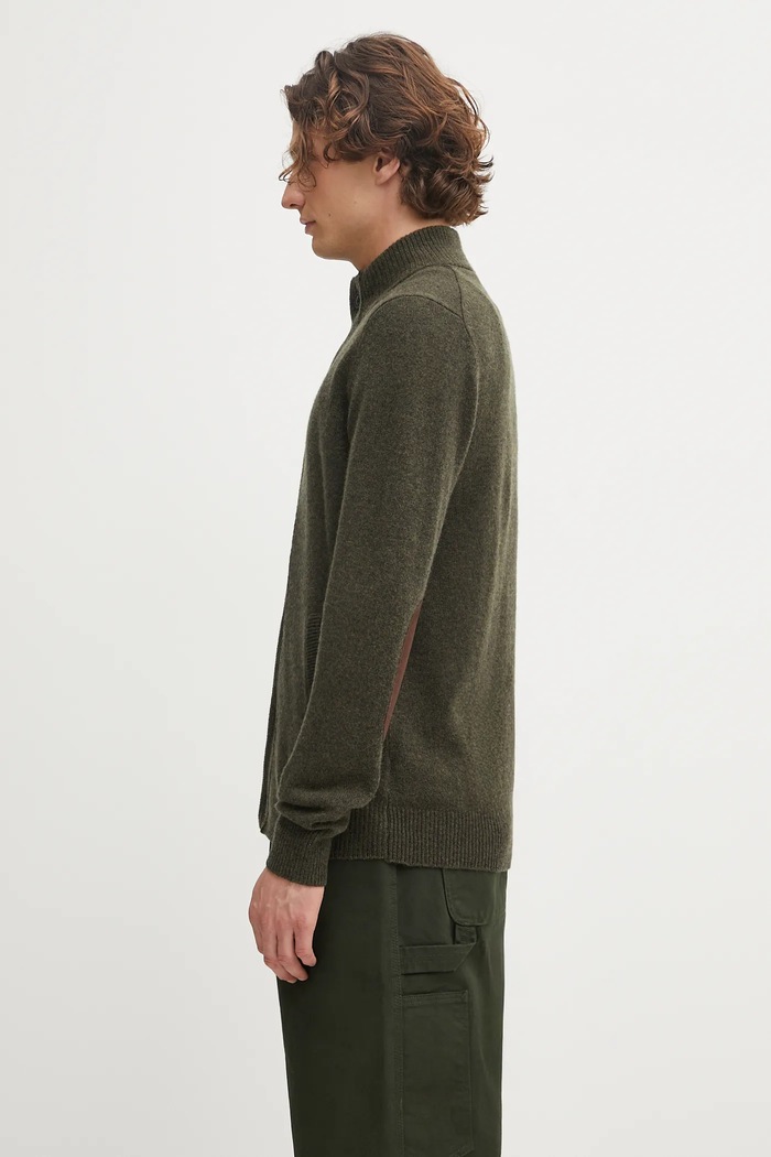 Barbour Cardigan in lana MKN0731 verde AA00