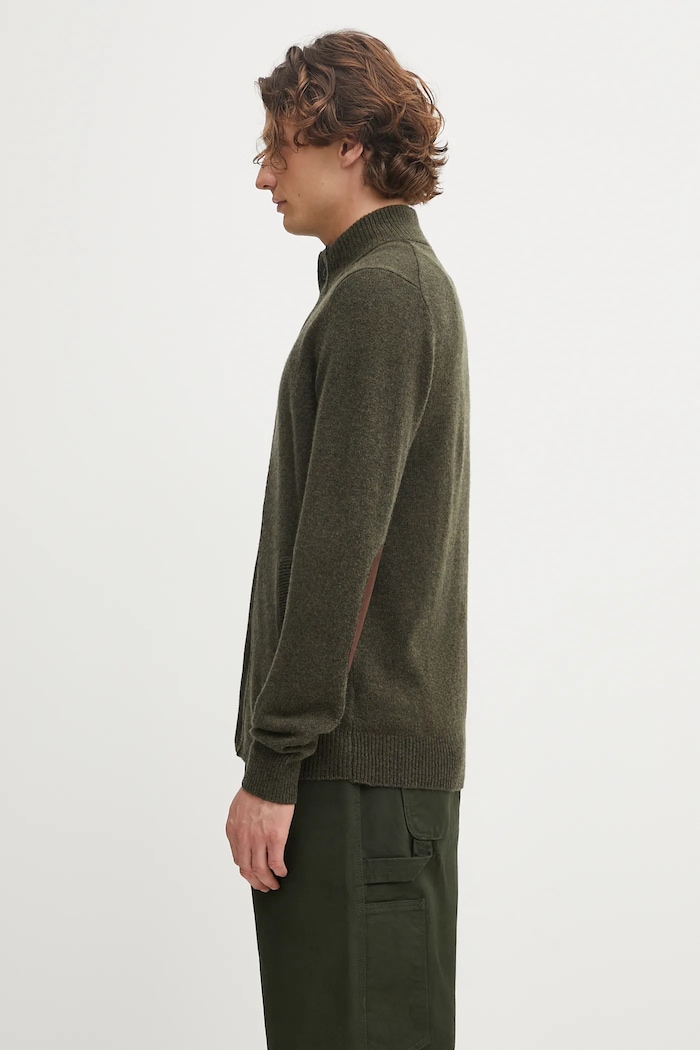 Barbour Cardigan in lana MKN0731 verde AA00