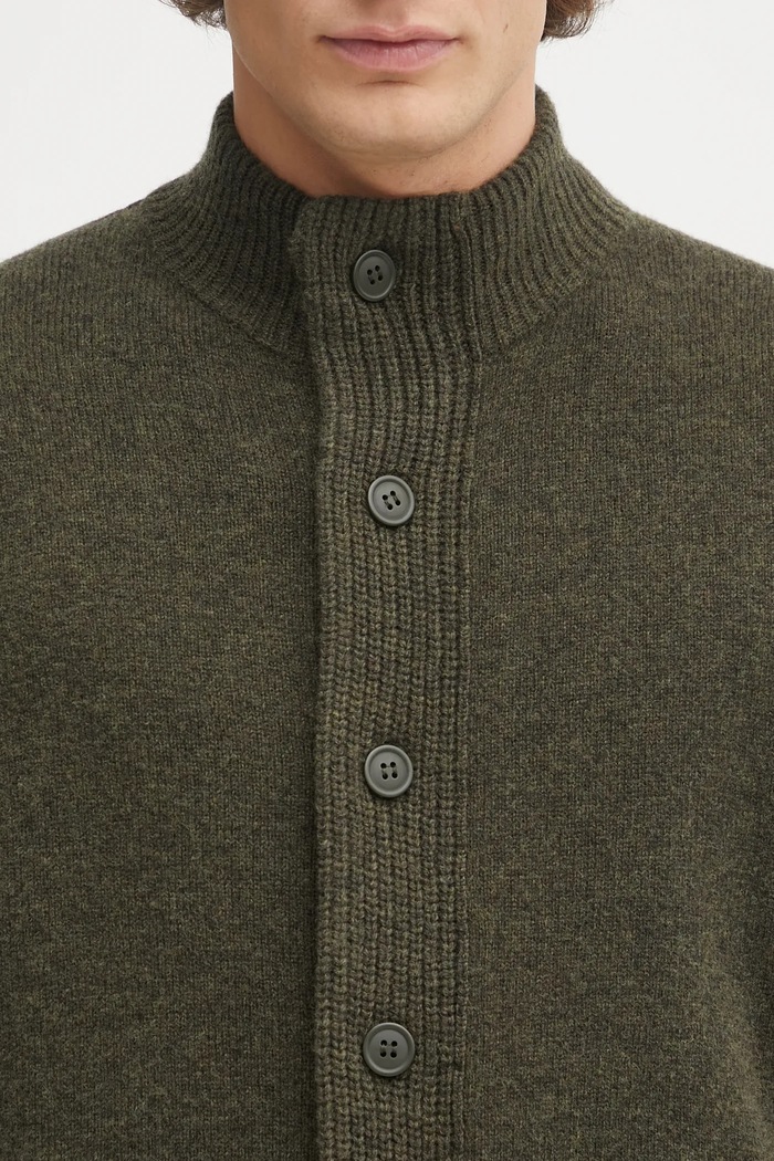 Cardigan in lana Barbour MKN0731 verde