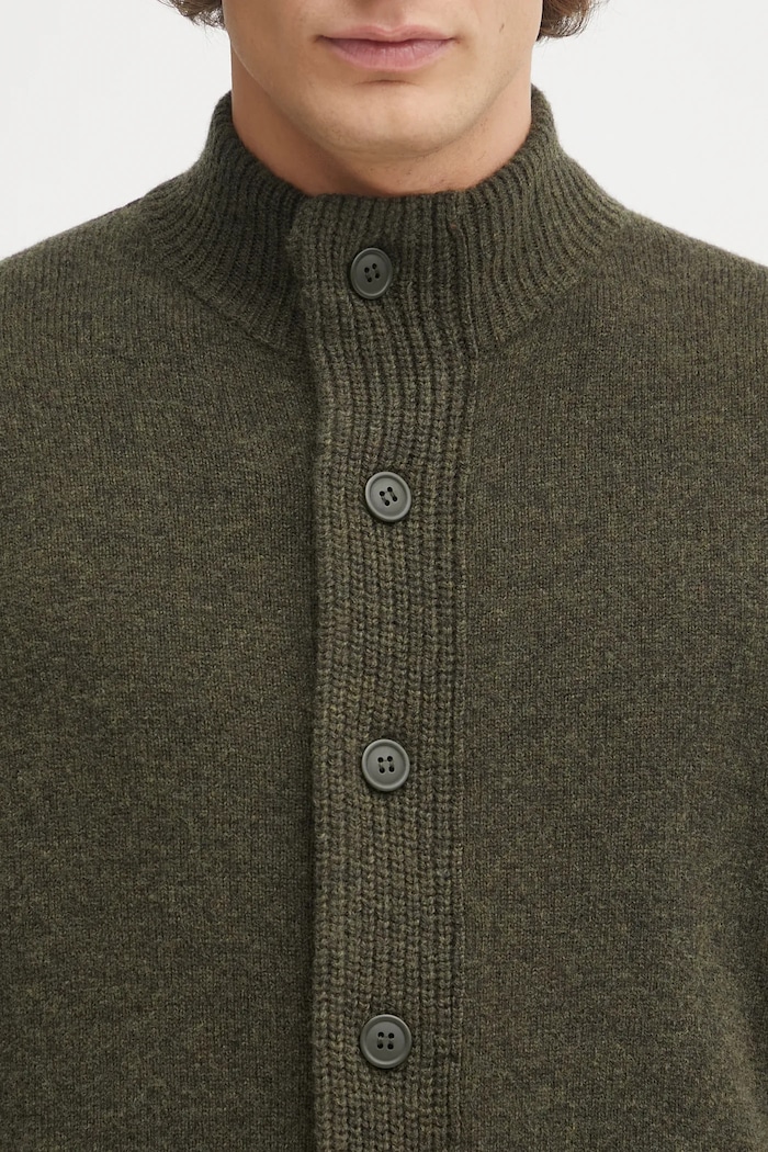 Cardigan in lana Barbour MKN0731 verde