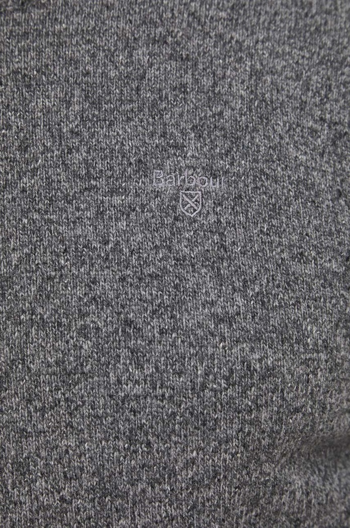 Barbour sweter wełniany MKN0844 szary