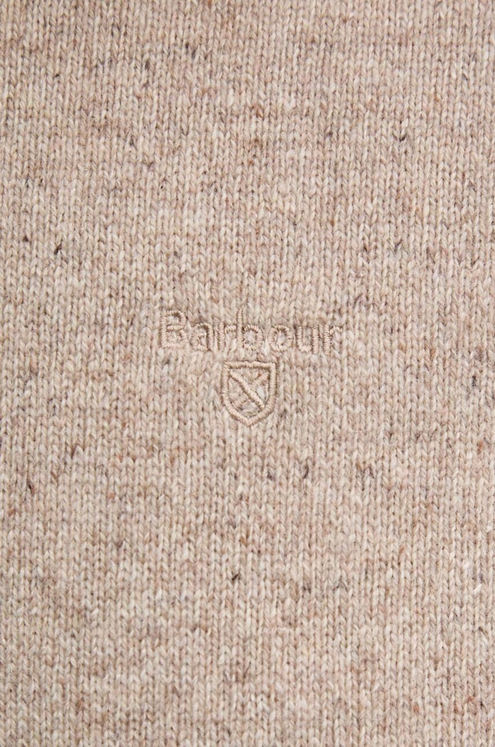 Barbour sweter wełniany MKN0844 beżowy
