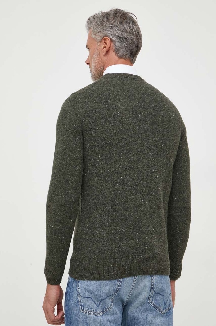 Volnen pulover Barbour MKN0844 zelena AA00