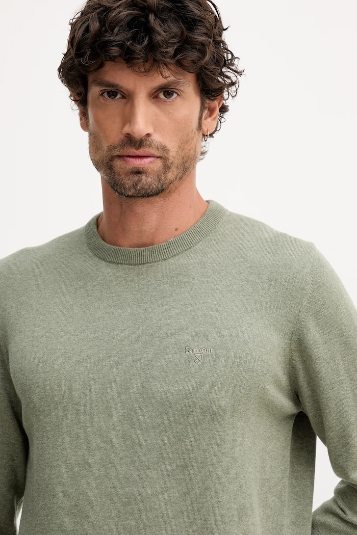Barbour pulover pentru bărbați din bumbac PIMA verde MKN0932