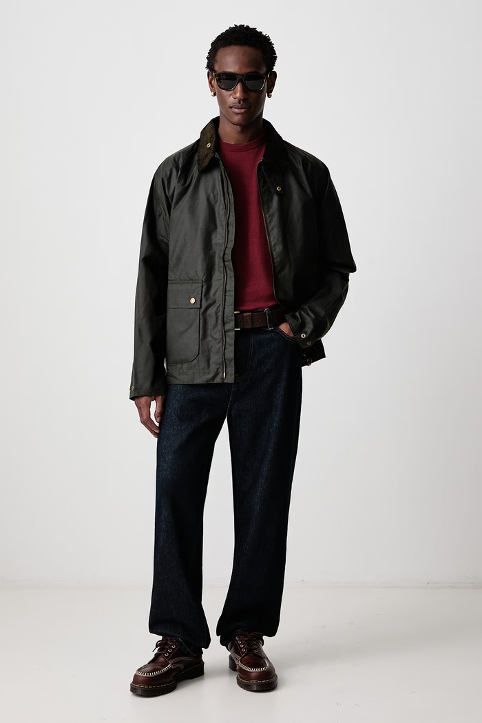 Barbour Sweter męski bawełniany PIMA MKN0932 bordowy AA00