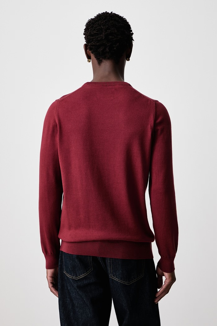 Odzież Barbour Sweter męski bawełniany PIMA MKN0932 bordowy