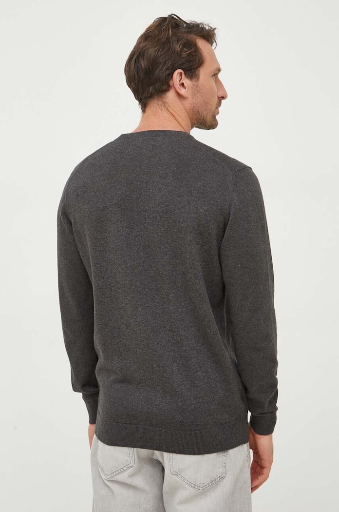 Odzież Barbour sweter bawełniany Essentials MKN0932 szary