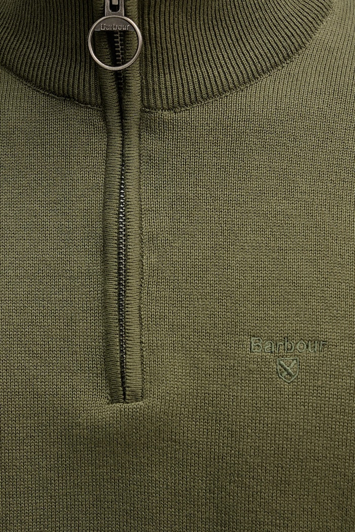 Bavlněný svetr Barbour zelená MKN1074