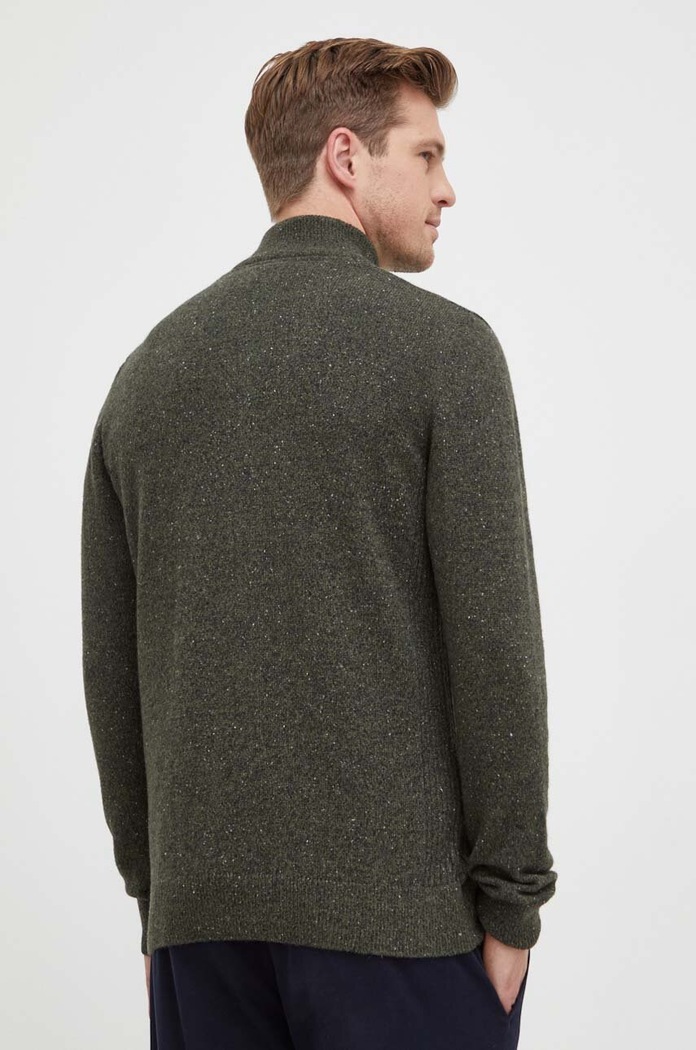 Barbour sweter wełniany MKN1187 zielony AA00