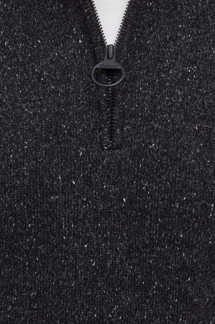 Barbour sweter wełniany MKN1187 czarny