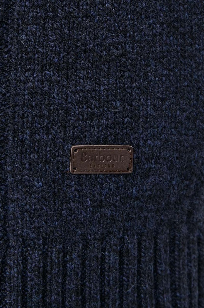 Svetr z vlněné směsi Barbour MKN1325 námořnická modř