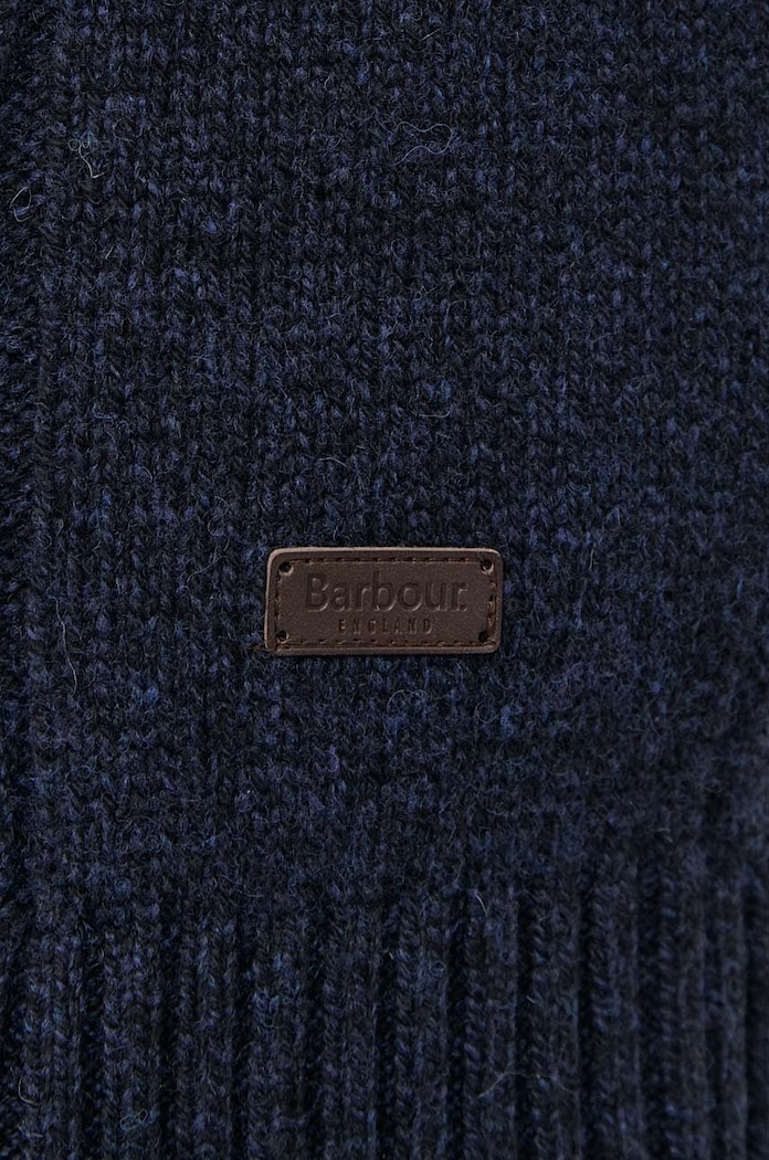 Svetr z vlněné směsi Barbour MKN1325 námořnická modř