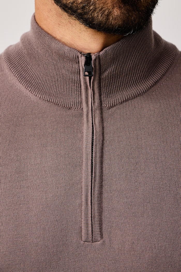 Sweter męski wełniany HUGO brązowy 50474175