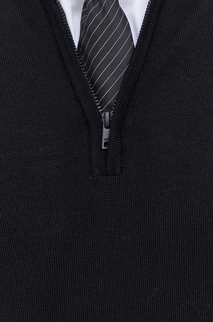 Sweter męski wełniany HUGO czarny 50474175