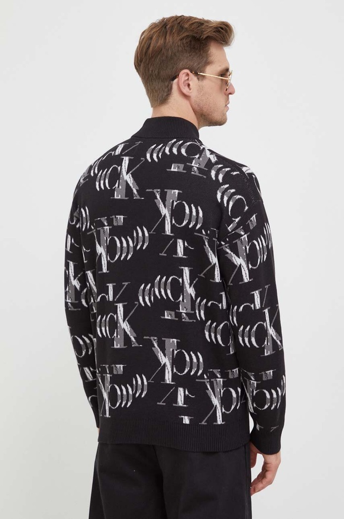 Дрехи Памучен пуловер Calvin Klein Jeans J30J324788 черен