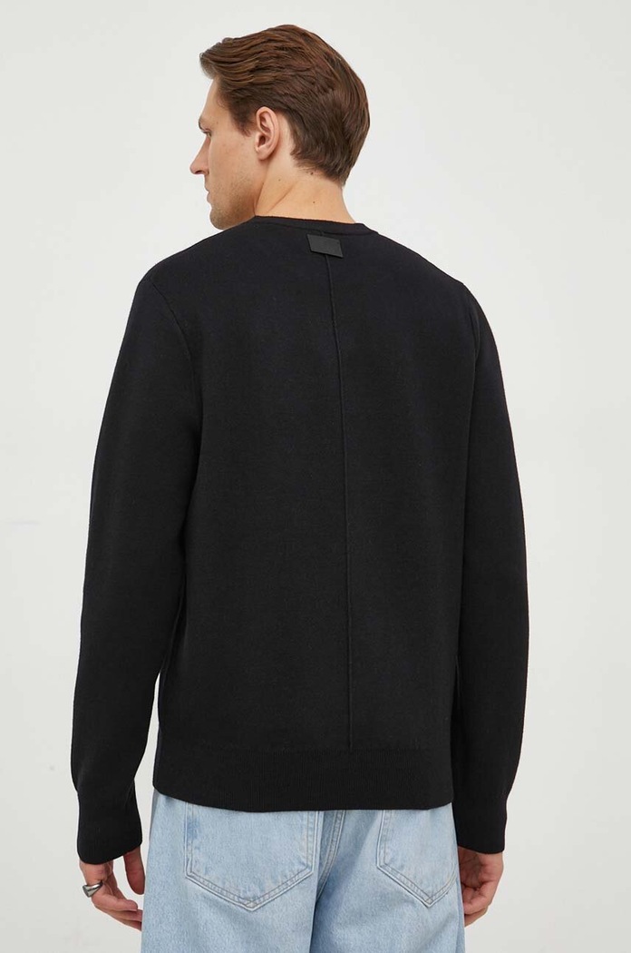 Ρούχα Πουλόβερ με προσθήκη μαλλιού The Kooples HPUL27024K μαύρο