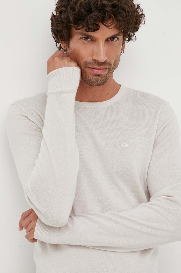 Vlnený sveter Calvin Klein béžová K10K109474