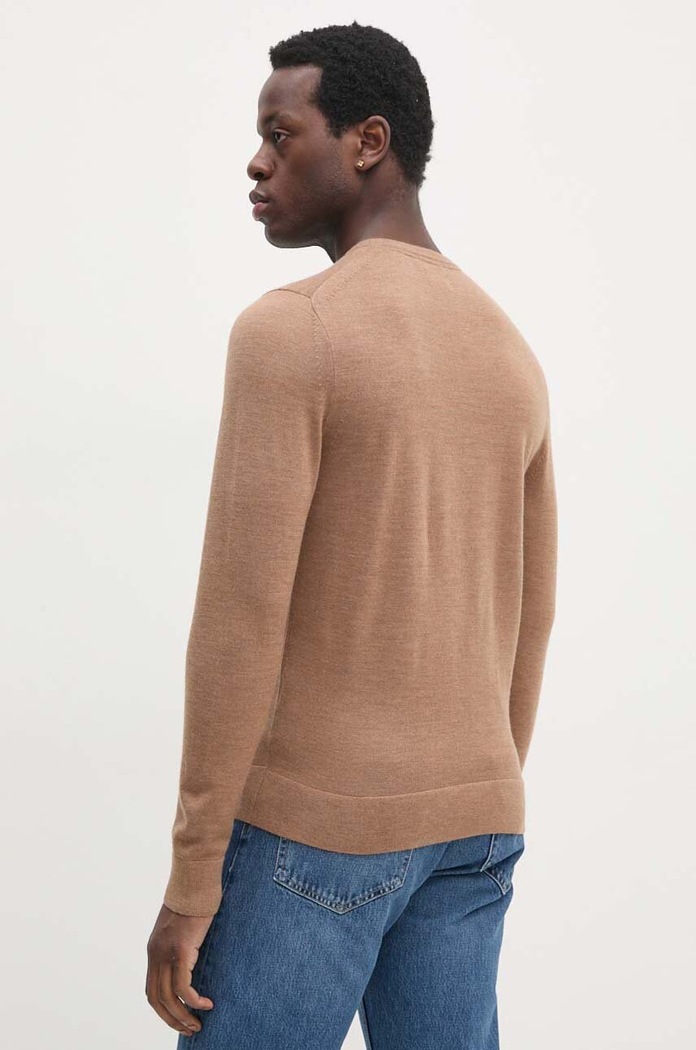 Oblečenie Vlnený sveter Calvin Klein K10K109474 hnedá