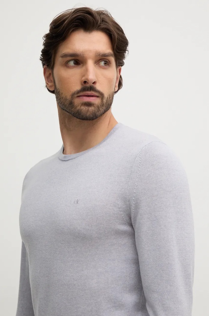 Calvin Klein sweter wełniany szary K10K109474