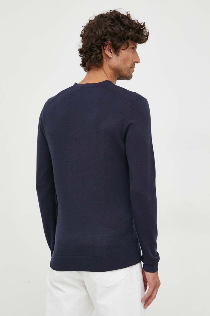 Oblečenie Vlnený sveter Calvin Klein K10K110423 tmavomodrá