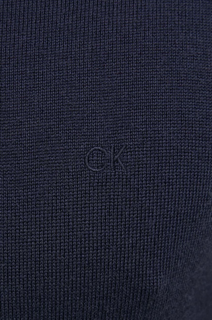 Vlnený sveter Calvin Klein K10K110423 tmavomodrá