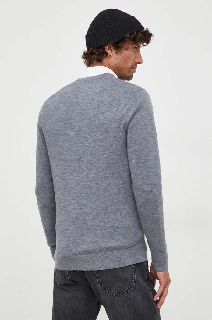 Odzież Calvin Klein sweter wełniany K10K110423 szary