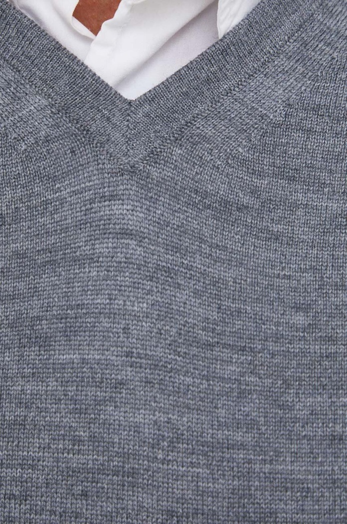 Calvin Klein sweter wełniany K10K110423 szary