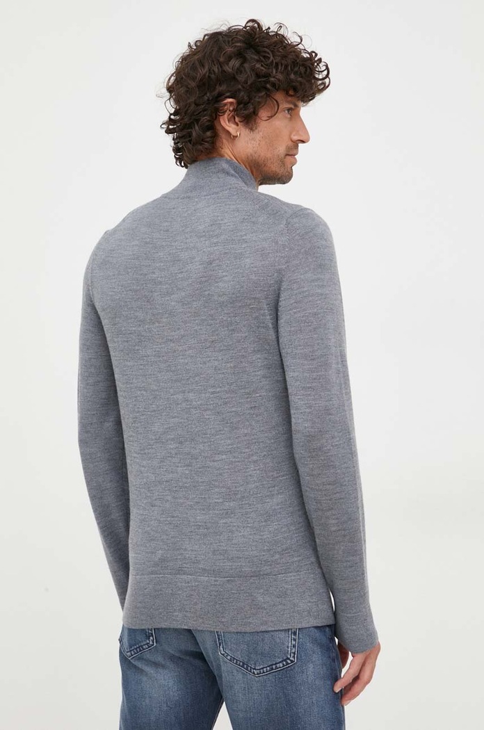 Calvin Klein sweter wełniany K10K110424 szary AW24