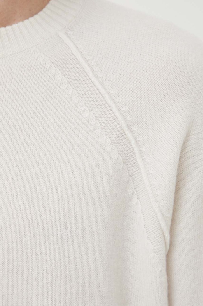 Calvin Klein gyapjú pulóver K10K111954 bézs