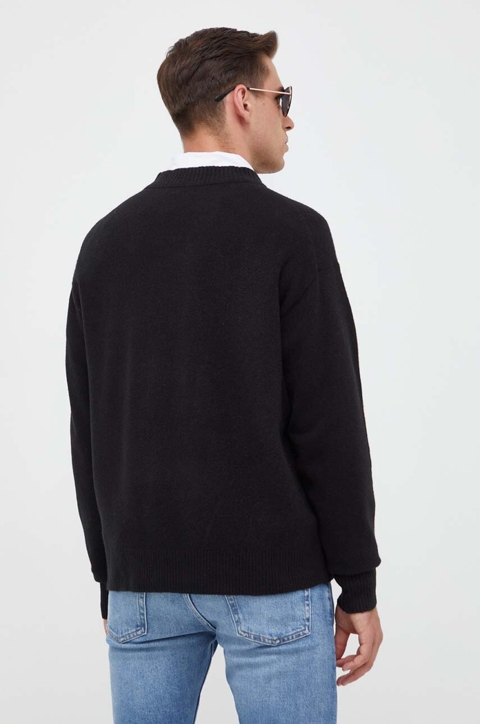 Odzież Calvin Klein sweter z domieszką wełny K10K111962 czarny