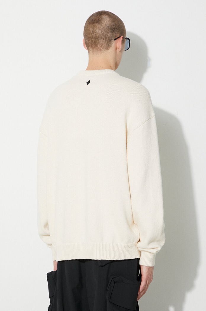 Clothing Marcelo Burlon cotton jumper Aop Wind Feather CMHE036F23KNI0026F10 beige