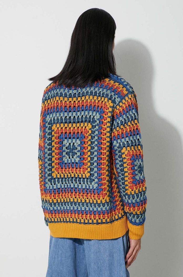 Ρούχα Βαμβακερή ζακέτα Corridor Sunburst Cardigan SW0109 πορτοκαλί