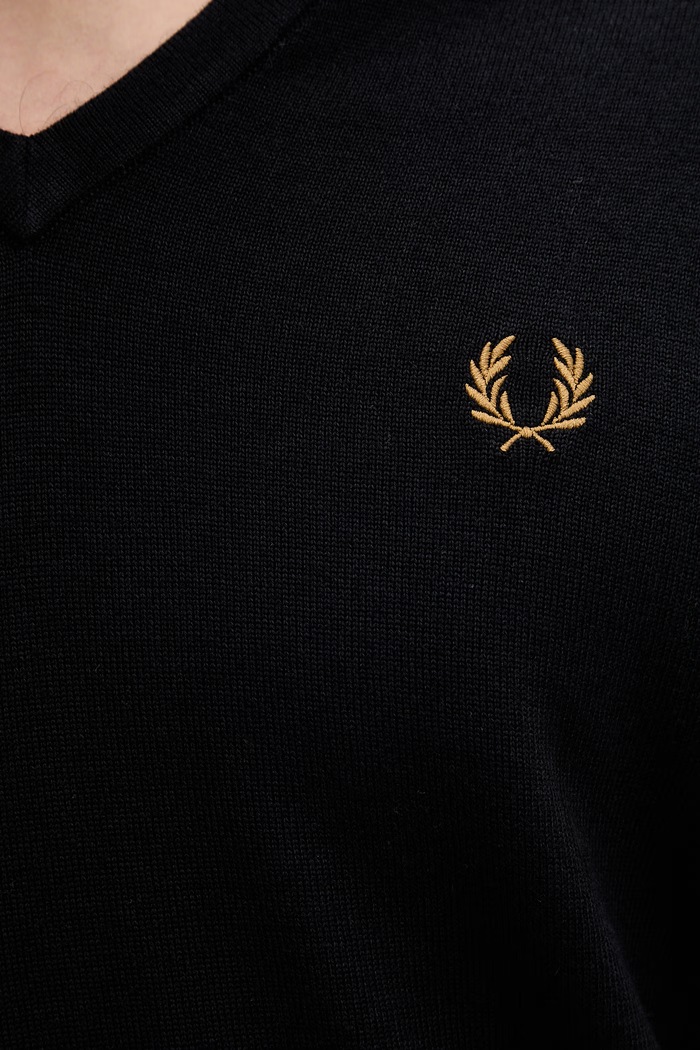 Volnen pulover Fred Perry K9600.795 mornarsko modra