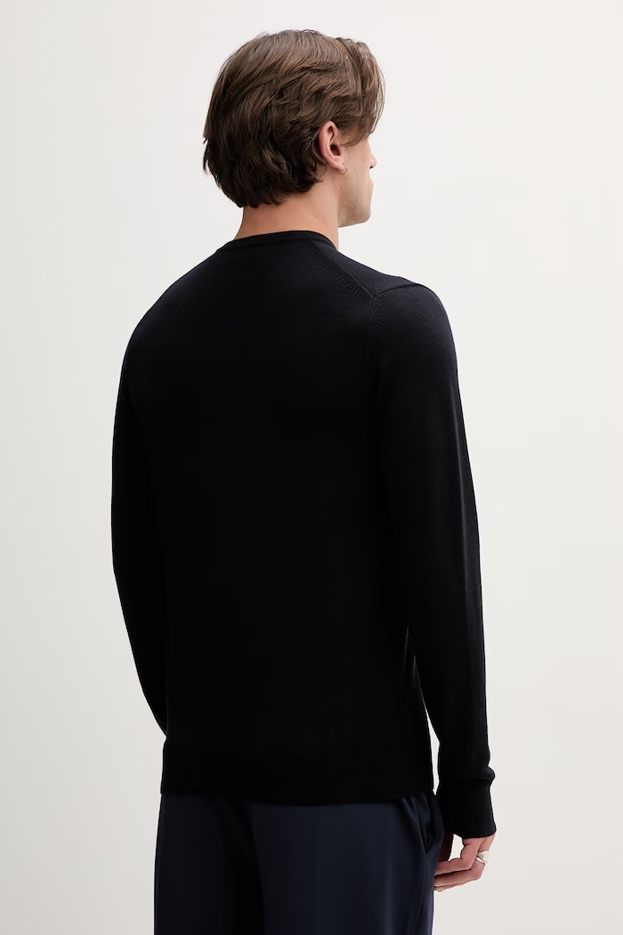 Odzież Fred Perry sweter wełniany K9601.795 granatowy