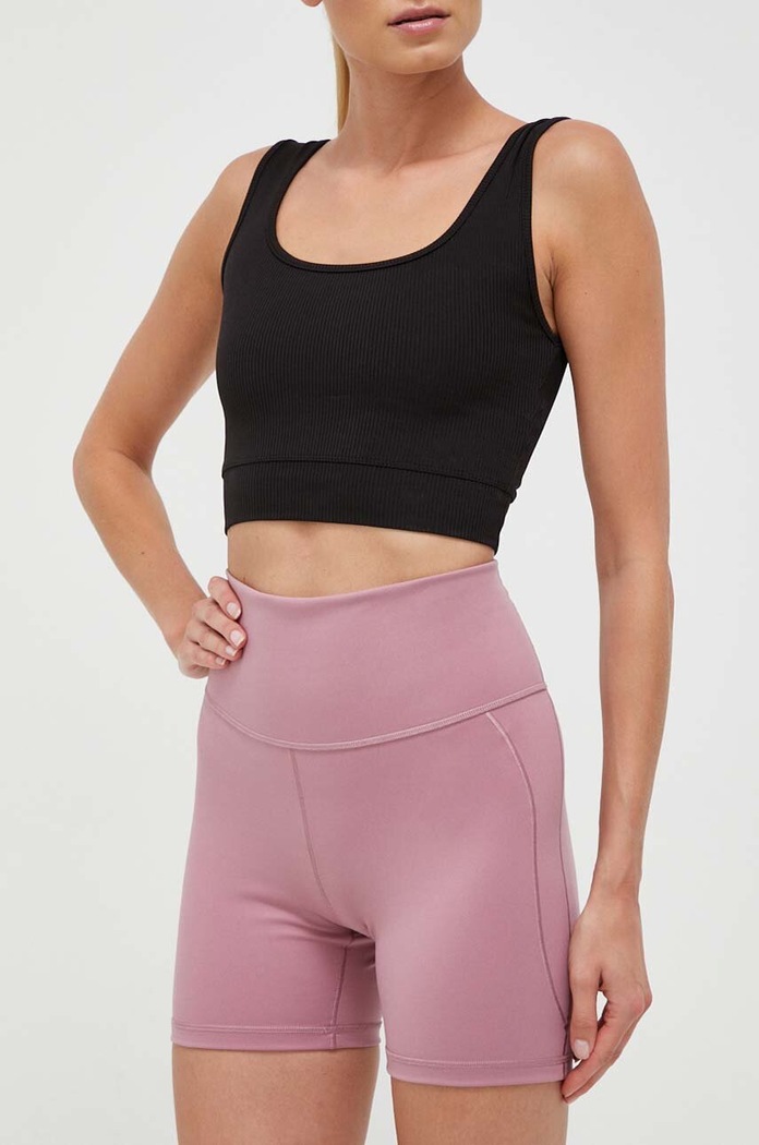 adidas Performance jóga rövidnadrág Studio elasztánnal rózsaszín IJ6843