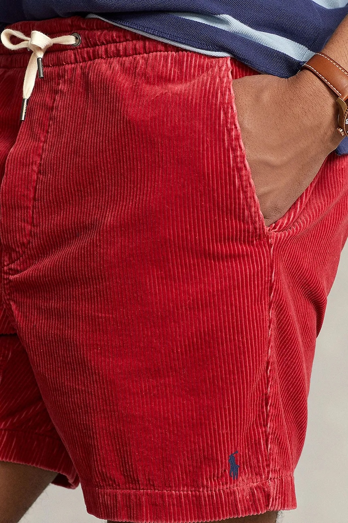 Polo Ralph Lauren kordbársony rövidnadrág piros 710800214