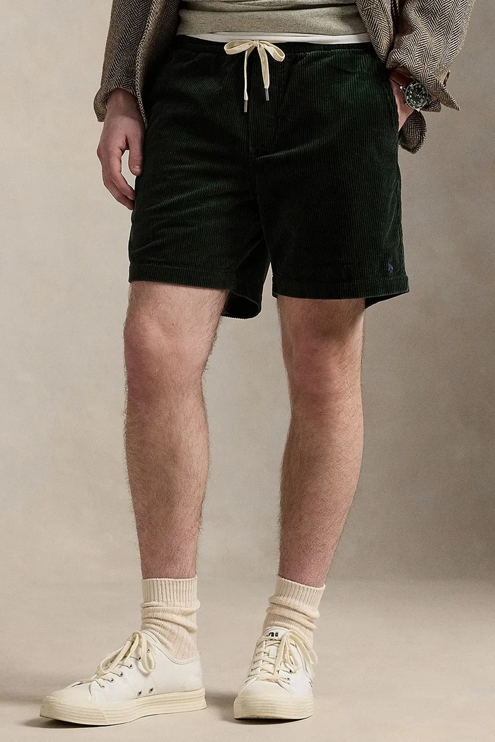 Polo Ralph Lauren pantaloni scurți din velur 710800214 verde SS26