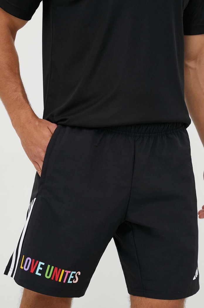 adidas Performance edzős rövidnadrág Pride Tiro Downtime nyomtatásos fekete HY5900