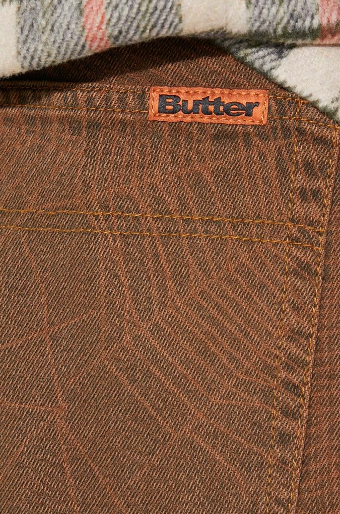 Rifľové krátke nohavice Butter Goods Web Denim Shorts hnedá BGQ3234801