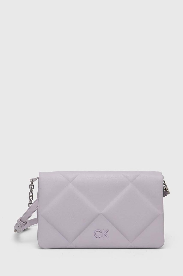 Calvin Klein torebka nie mieści A4 fioletowy K60K611021