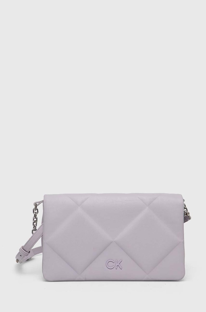 Calvin Klein torebka nie mieści A4 fioletowy K60K611021