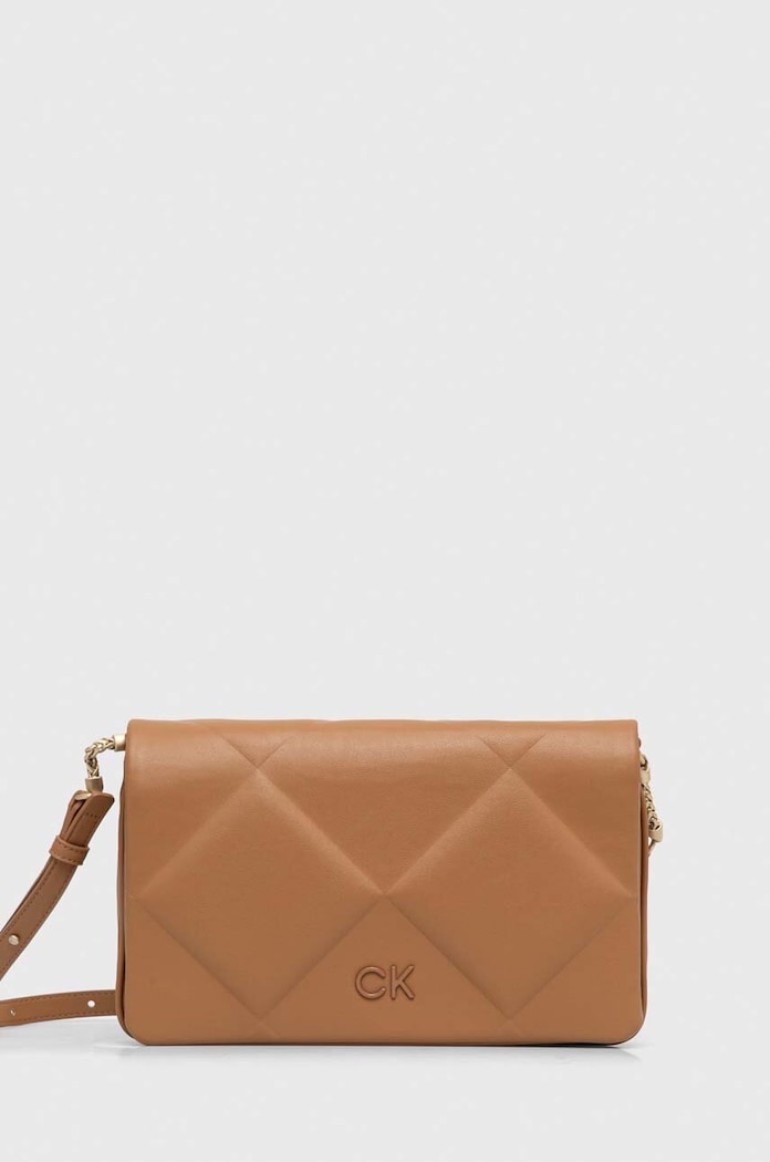 Calvin Klein torebka nie mieści A4 beżowy K60K611021