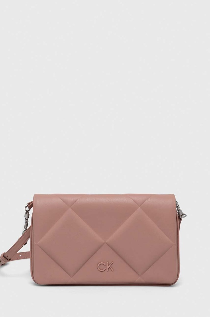 Calvin Klein torebka nie mieści A4 różowy K60K611021