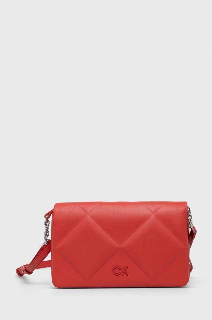 Calvin Klein torebka nie mieści A4 czerwony K60K611021
