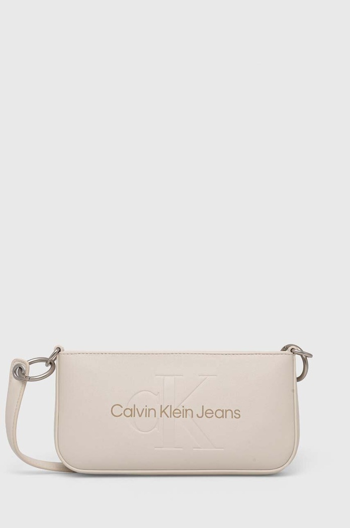 Kabelka Calvin Klein Jeans hladký béžová K60K610679