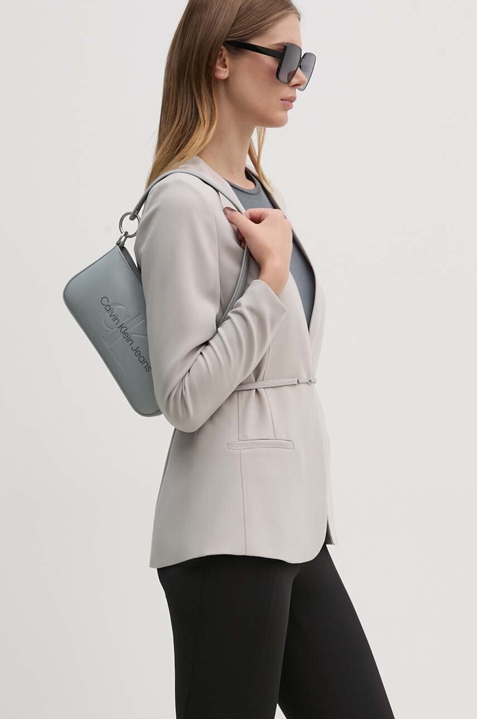 Τσάντα Calvin Klein Jeans συνθετικό γκρί K60K610679