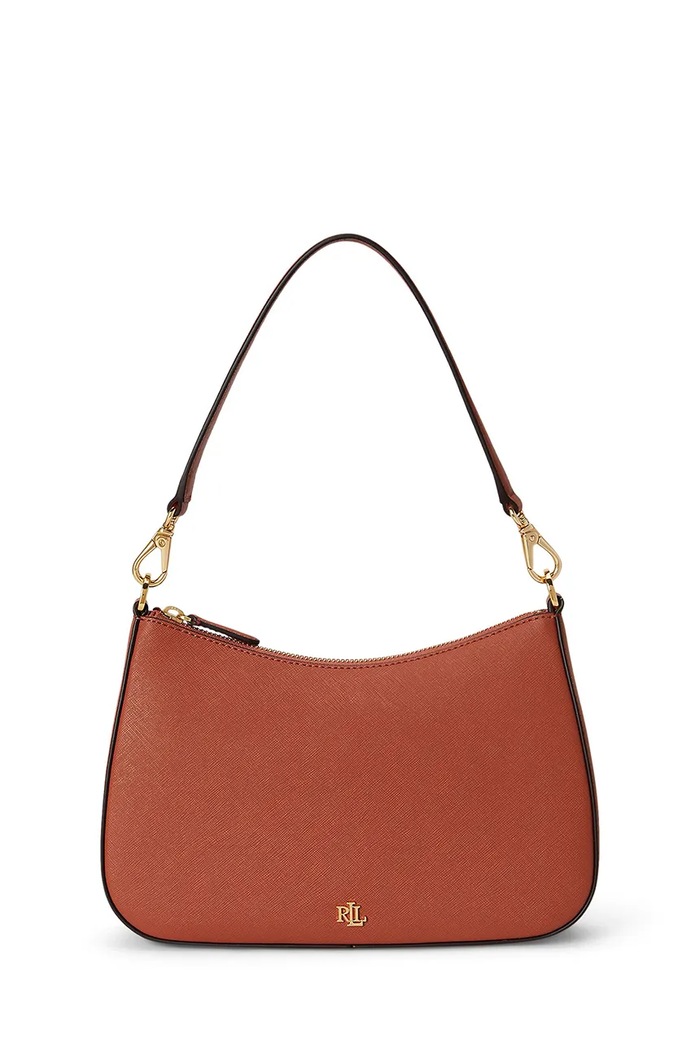 Lauren Ralph Lauren torebka hobo damska skórzana brązowy 431883768
