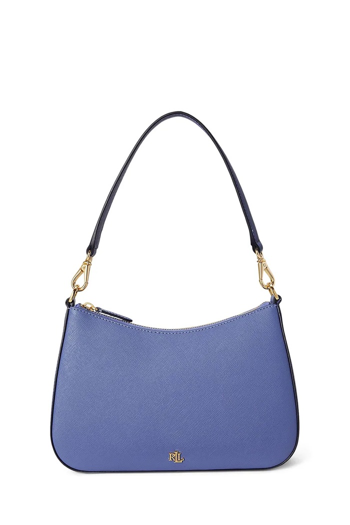 Usnjena torbica Lauren Ralph Lauren Ne ustreza A4 modra 431883768