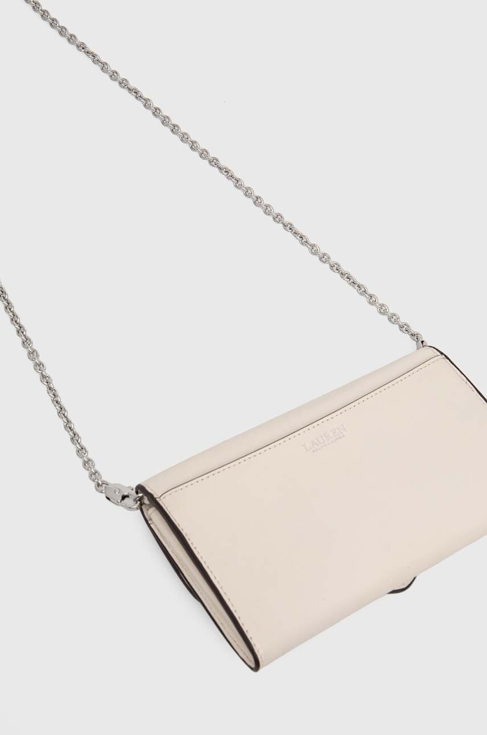 Akcesoria Lauren Ralph Lauren kopertówka skórzana 431902100 beżowy