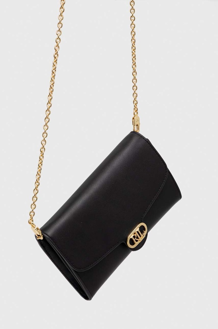 Lauren Ralph Lauren kopertówka skórzana 431902100 czarny AA00